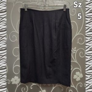WOMENS GUNMETAL GRAY CAREER SKIRT SIZE 5
